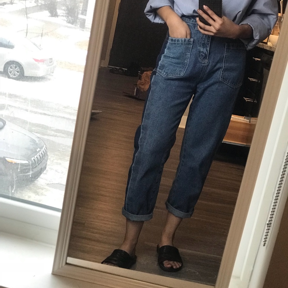 Jeans with side panels